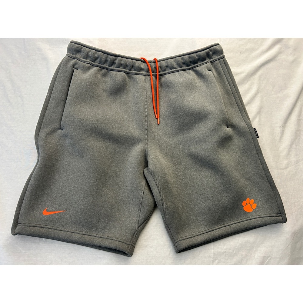 Nike Clemson Tigers On-Field Dri-FIT Shorts Mens XL Gray Orange Paw Logo NCAA